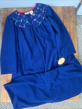 Vintage 80s Appel Robe Navy Embroidered  fleece size xxl